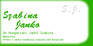 szabina janko business card