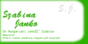 szabina janko business card